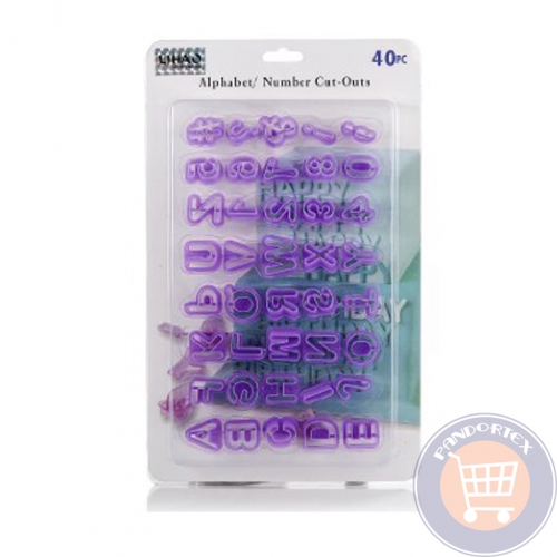 40 DARABOS MŰANYAG BETŰ ÉS SZÁM KISZÚRÓ KÉSZLET