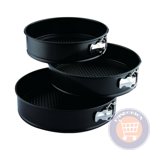 3 DARABOS KAPCSOS TORTAFORMA 24,26,28 cm