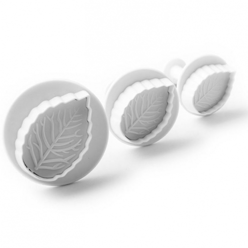 MARCIPÁN, FONDANT KISZÚRÓ SZETT - RÓZSA LEVÉL