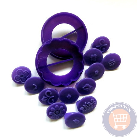 14 RÉSZES FONDANT VÁGÓ ÉS DEKORÁLÓ KÉSZLET