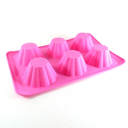 6 RÉSZES SZILIKON FORMA - MUFFIN, PUDING
