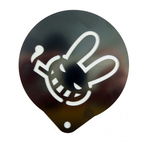 CAPPUCCINO DÍSZÍTŐ SABLON - SZIVAROZÓ NYÚL 