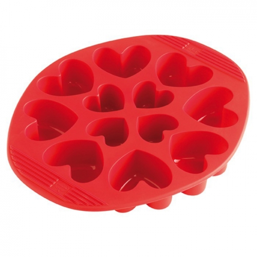 12 RÉSZES SZILIKON FORMA - SZÍVEK 