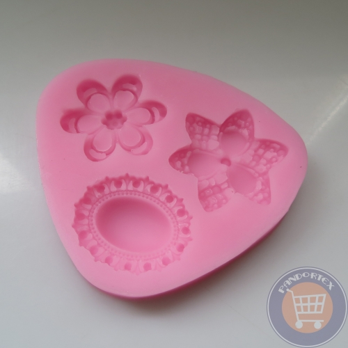 SZILIKON FONDANT FORMÁZÓ LAP - VEGYES VIRÁGOK