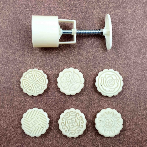 KEKSZ NYOMÓ, MINTÁZÓ 6 PECSÉTTEL - KÖR 5 CM