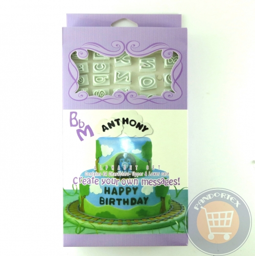 MARCIPÁN, FONDANT  BETŰNYOMDA KÉSZLET