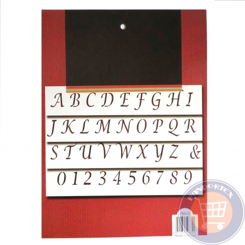 TORTA STENCIL, SABLON - BETŰK ÉS SZÁMOK ZN 632