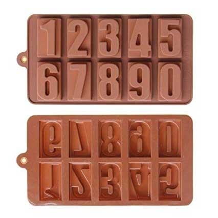 SZILIKON BONBON FORMA - SZÁMOK KOCKÁBAN 0-9