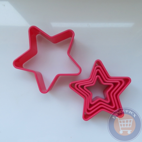 5 DARABOS MŰANYAG SÜTEMÉNYFORMA - CSILLAG