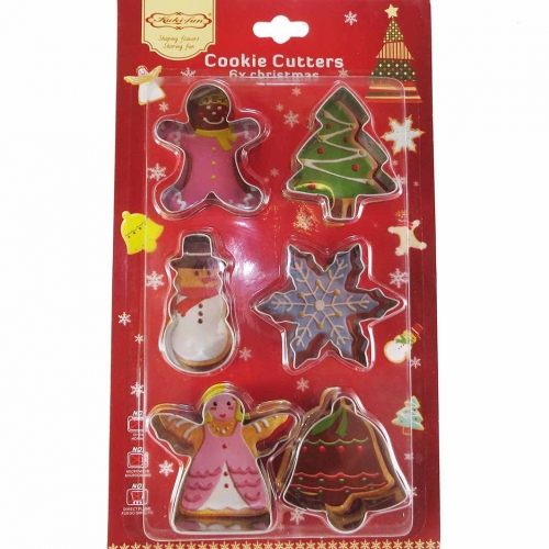 6 DARABOS FÉM SÜTEMÉNYKISZÚRÓ KARÁCSONYI