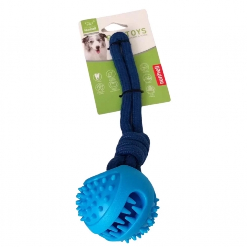 ADAGOLÓS FOGTISZTÍTÓ LABDA KÖTÉLLEL-KÉK