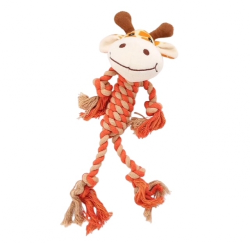 RÁGÓ KÖTÉL PLÜSS ÁLLATFIGURÁVAL-ZSIRÁF