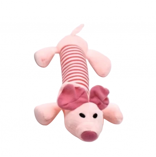 CSIPOGÓ HOSSZÚKÁS PLÜSS KUTYAJÁTÉK-MALAC