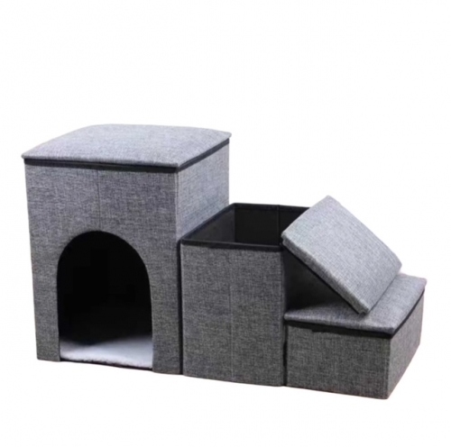 ÖSSZECSUKHATÓ KISÁLLATLÉPCSŐ BÚVÓHELLYEL TÁROLÓVAL 