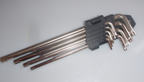 9 RÉSZES CSILLAG IMBUSZKULCS KÉSZLET  <TORX>