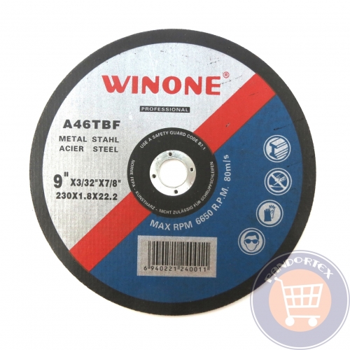 VÁGÓKORONG FÉMHEZ  230mm