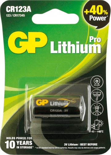 GP CR123A  3V LITHIUM FOTÓ ELEM