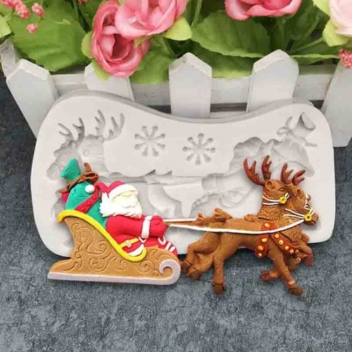 SZILIKON FONDANT MINTÁZÓ - MIKULÁS SZÁN, RÉNSZARVAS
