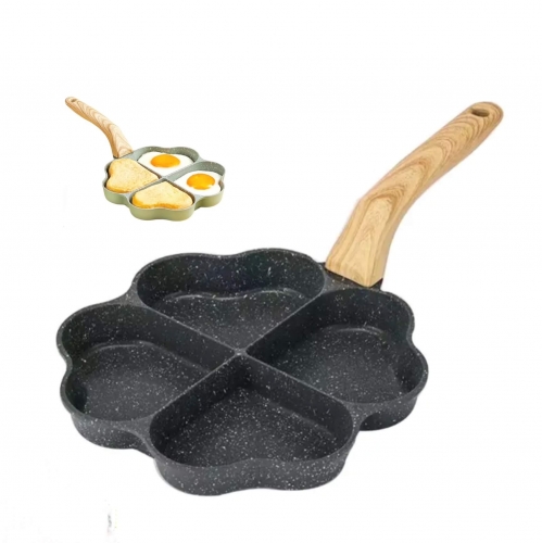 TAPADÁSMENTES 4 RÉSZES SERPENYŐ  - SZÍV FORMÁK