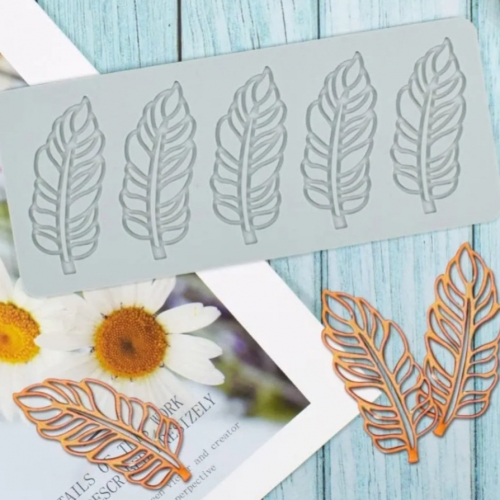 SZILIKON LAP CUKORCSIPKE, OSTYA, TUILE - 5 HOSSZÚ LEVÉL