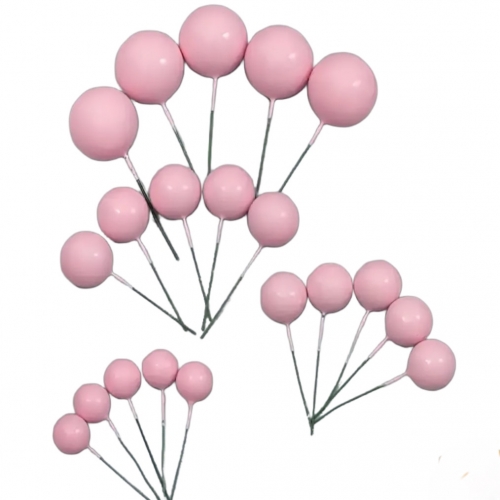 GÖMB TORTADÍSZ - 20 DB RÓZSASZÍN