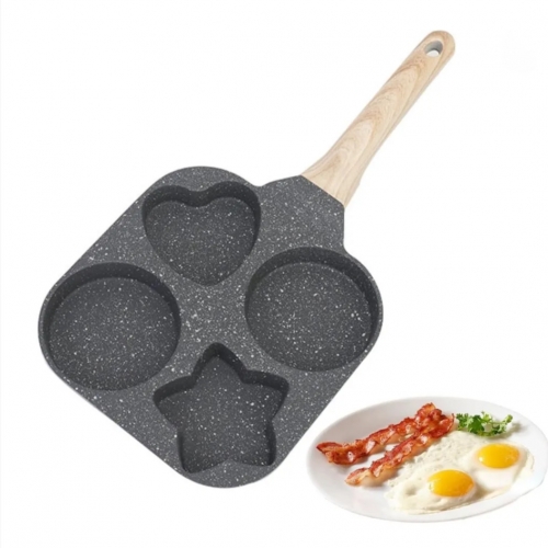TAPADÁSMENTES 4 RÉSZES SERPENYŐ  - VEGYES FORMÁK