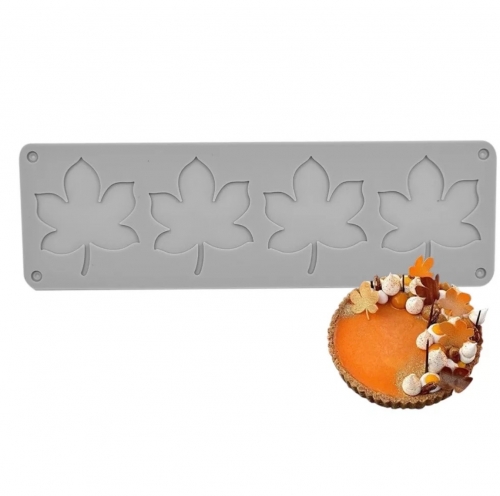 SZILIKON DEKOR, OSTYA, TUILE FORMA - 4 JUHAR LEVÉL