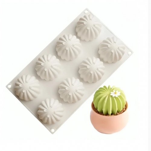 SZILIKON FORMA - 8 RÉSZES KAKTUSZ