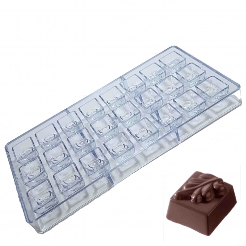 POLIKARBONÁT BONBON FORMA - LEVÉL KOCKÁBAN