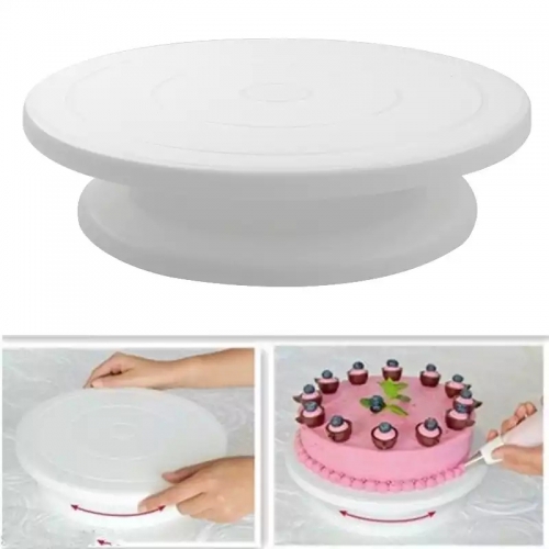 FORGATHATÓ TORTAÁLLVÁNY - 28 CM FEHÉR 