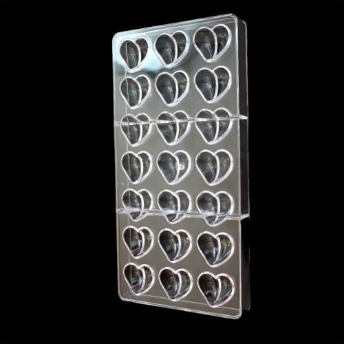 POLIKARBONÁT BONBON FORMA - VÁGOTT SZÍV