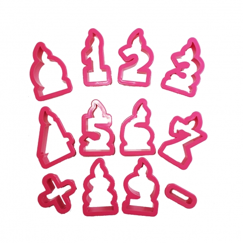 12 DARABOS TORTAGYERTYA KISZÚRÓ SZETT