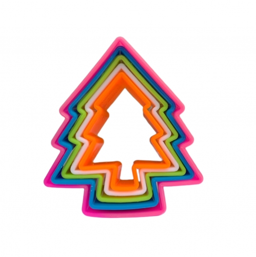 5 DARABOS MŰANYAG KISZÚRÓ - KARÁCSONYFA, FENYŐFA