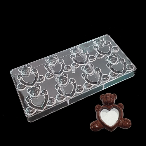 POLIKARBONÁT BONBON FORMA - MACI SZÍVVEL