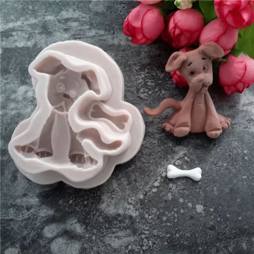 SZILIKON FONDANT MINTÁZÓ - KUTYA ÉS CSONT