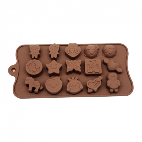 SZILIKON BONBON FORMA - FIÚ, LÁNY, KASTÉLY