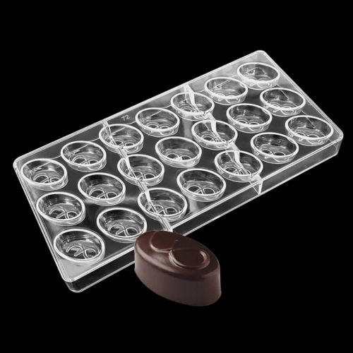 POLIKARBONÁT BONBON FORMA - MINTÁS OVÁLIS