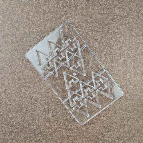 KICSI POLIKARBONÁT BONBON FORMA - VÁGOTT HÁROMSZÖG