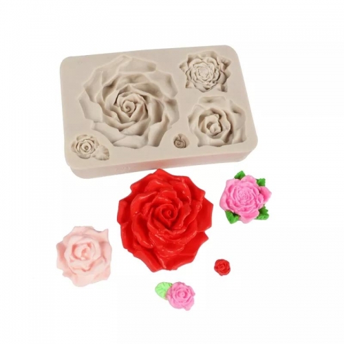 SZILIKON FONDANT MINTÁZÓ - NAGY RÓZSÁK