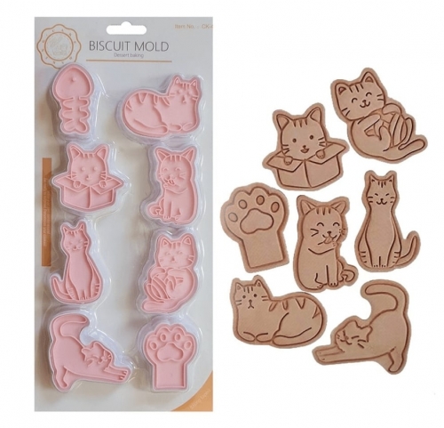 8 DB SÜTEMÉNY KISZÚRÓ ÉS NYOMDA - MACSKÁK