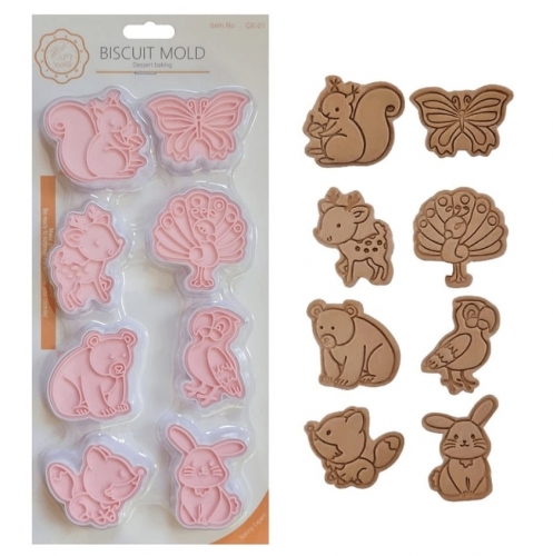 8 DB SÜTEMÉNY KISZÚRÓ ÉS NYOMDA - ÁLLATOK