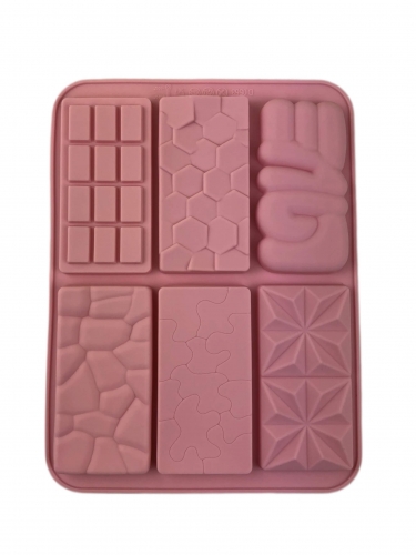 SZILIKON TÁBLÁS CSOKI FORMA - 6 KIS TÁBLA 