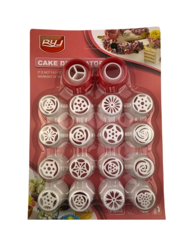 14 RÉSZES MŰANYAG OROSZ TÍPUSÚ DÍSZÍTŐCSŐ SZETT 