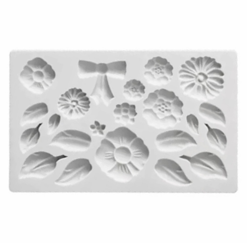 SZILIKON FONDANT MINTÁZÓ - VIRÁGOK, LEVELEK