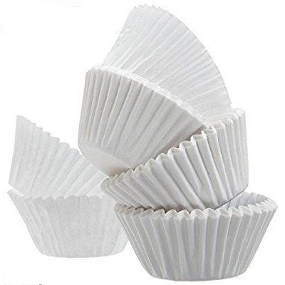 100 DARABOS MUFFIN PAPÍR KICSI - FEHÉR 7,5 CM