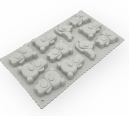 SZILIKON BONBON FORMA - 11 MACI, MACKÓ