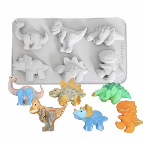 SZILIKON FORMA - 6 DINÓ