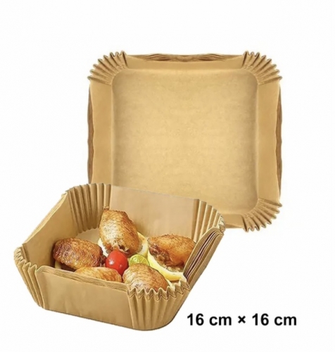 50 DB NÉGYZET SÜTŐPAPÍR  FORRÓLEVEGŐS SÜTŐHÖZ - 16 CM 