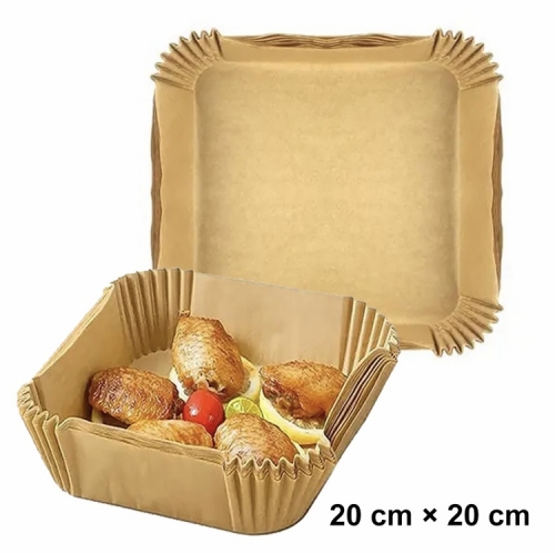 50 DB NÉGYZET SÜTŐPAPÍR  FORRÓLEVEGŐS SÜTŐHÖZ - 20 CM