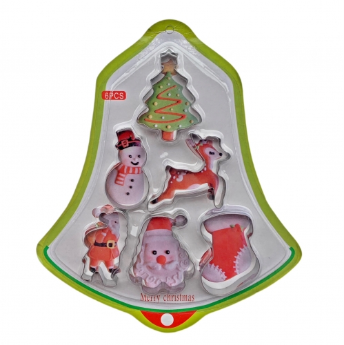 6 DB KARÁCSONYI FÉM SÜTEMÉNYKISZÚRÓ 